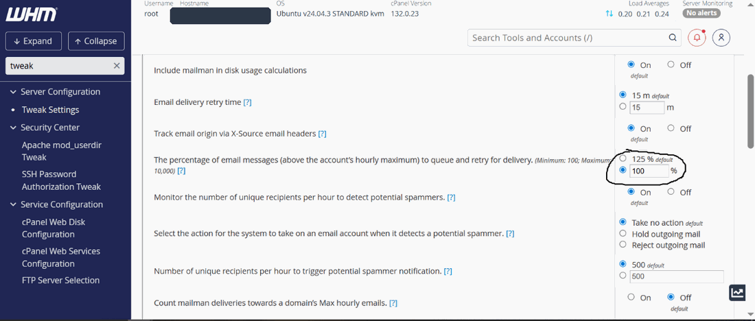 Figure 9 — Outbound rate-limiting and sender tracking to catch a compromised account early.